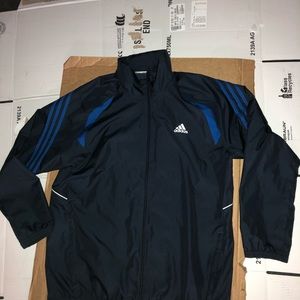 Adidas Vtg Men's Blue Track Jacket Light Small